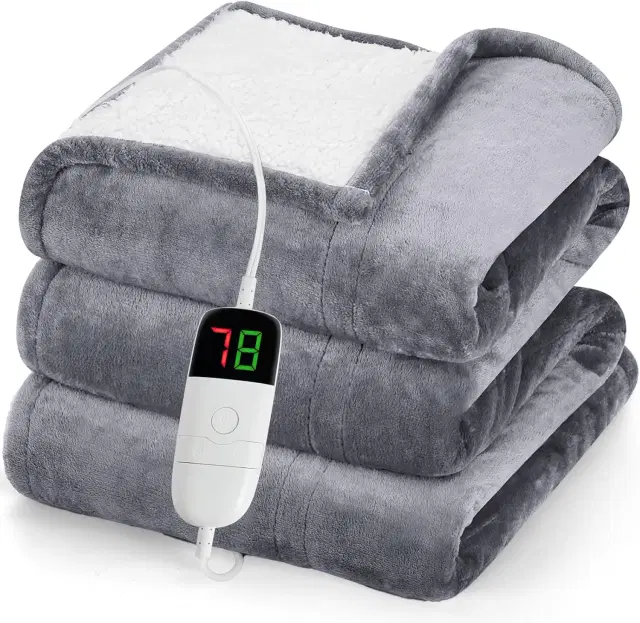 5. Heated Electric Throw Blanket