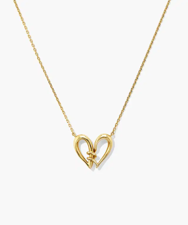 Mejuri Heart to Heart Necklace (18k Gold Vermeil)