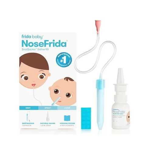 3. Frida Baby NoseFrida SnotSucker Saline Kit