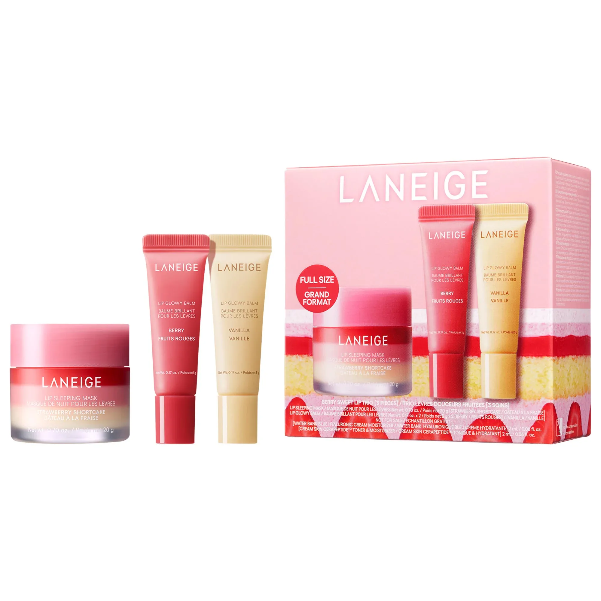 29. LANEIGE Berry Sweet Lip Treatment Minis Trio Set