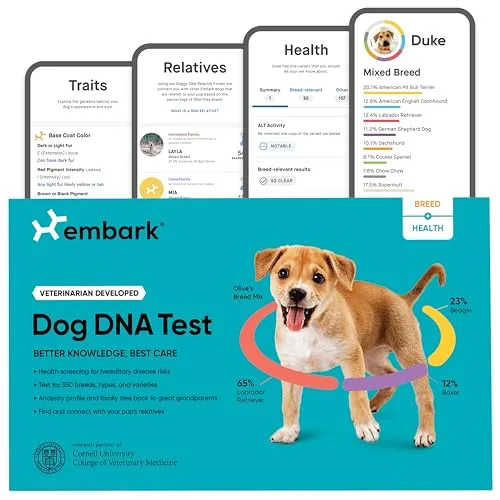 5. Embark Breed + Health Dog DNA Test Kit (Embark Vet)