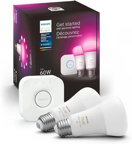 6. Philips Hue White and Color Ambiance Starter Kit (Bridge + Bulbs)