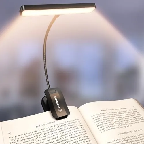 4. Glocusent 26 LED Rechargeable Clip-On Book Light (1200mAh)