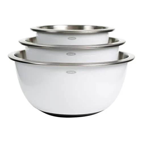 7. OXO Good Grips 3-Piece Stainless-Steel Mixing Bowl Set