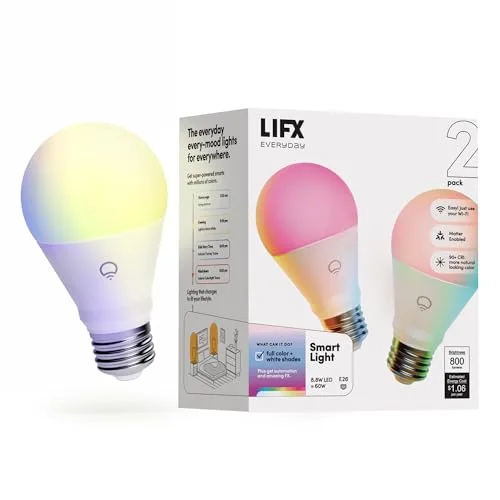10. LIFX Color A19 Smart Bulb (Matter)