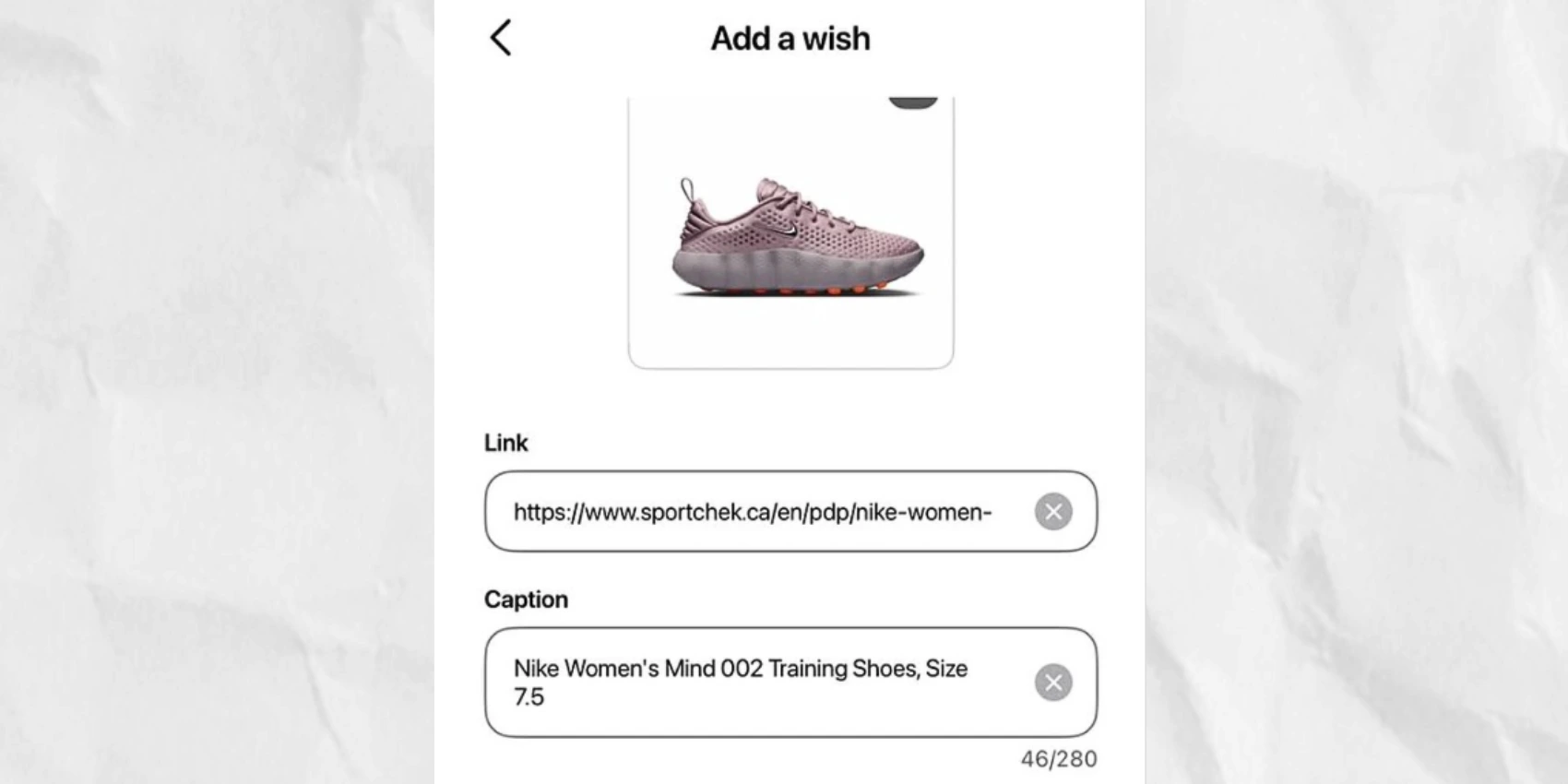 Adding a product link that auto-fills with image and details