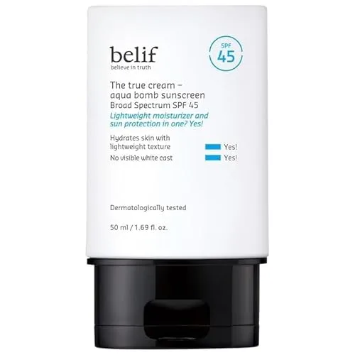 4. Belif The True Cream Aqua Bomb SPF45
