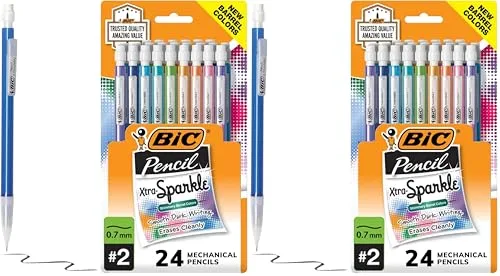 5. BIC Xtra-Sparkle Mechanical Pencils - 0.7mm - 24 Pack