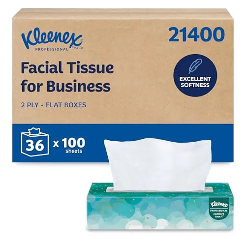 17. Kleenex Professional Facial Tissues (Flat Box) - 36 Boxes