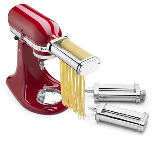 14. KitchenAid 3-Piece Pasta Roller & Cutter Set (KSMPRA)